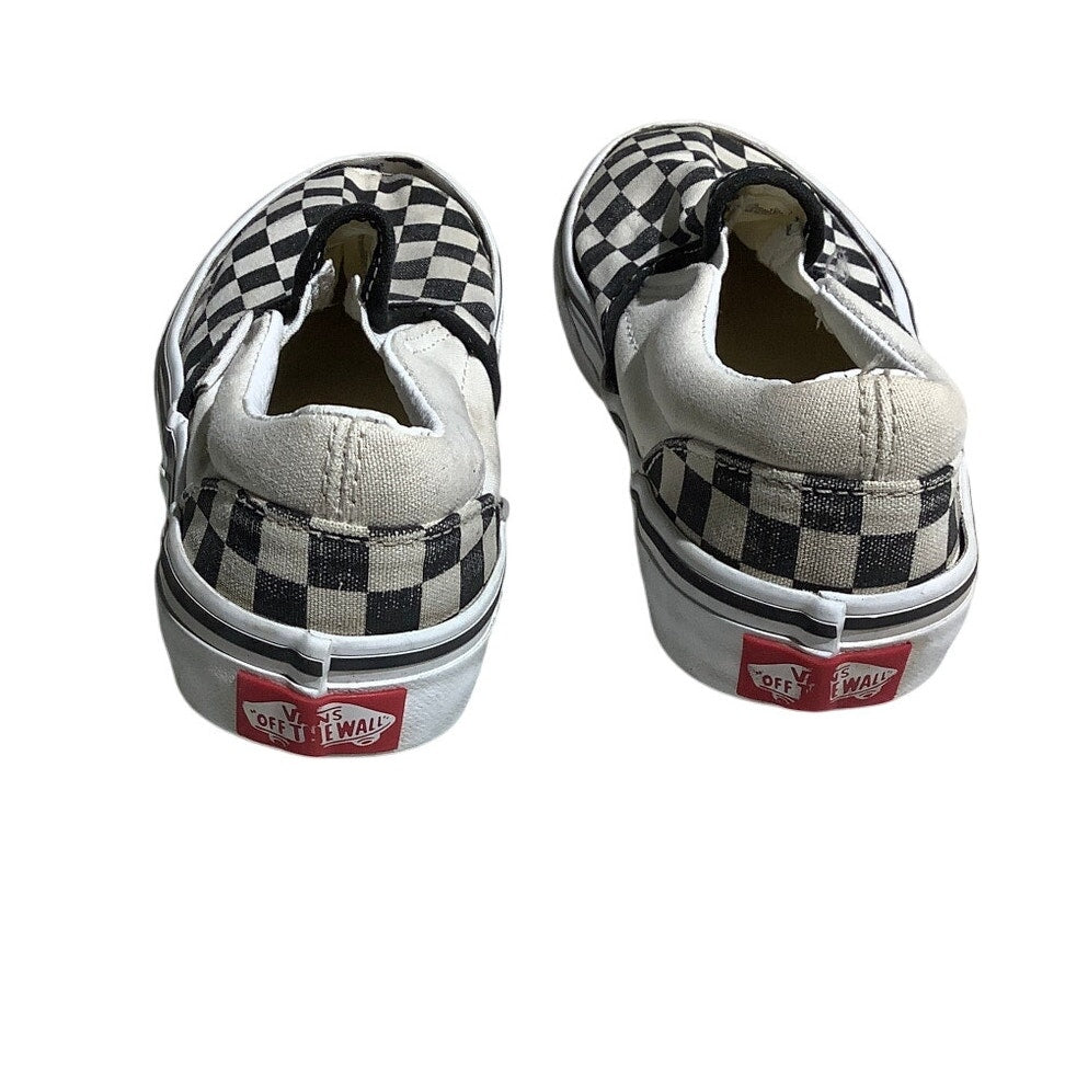 Vans Kids Slip-On Shoes Size 1 — Black/White Checkerboard, Classic, Casual
