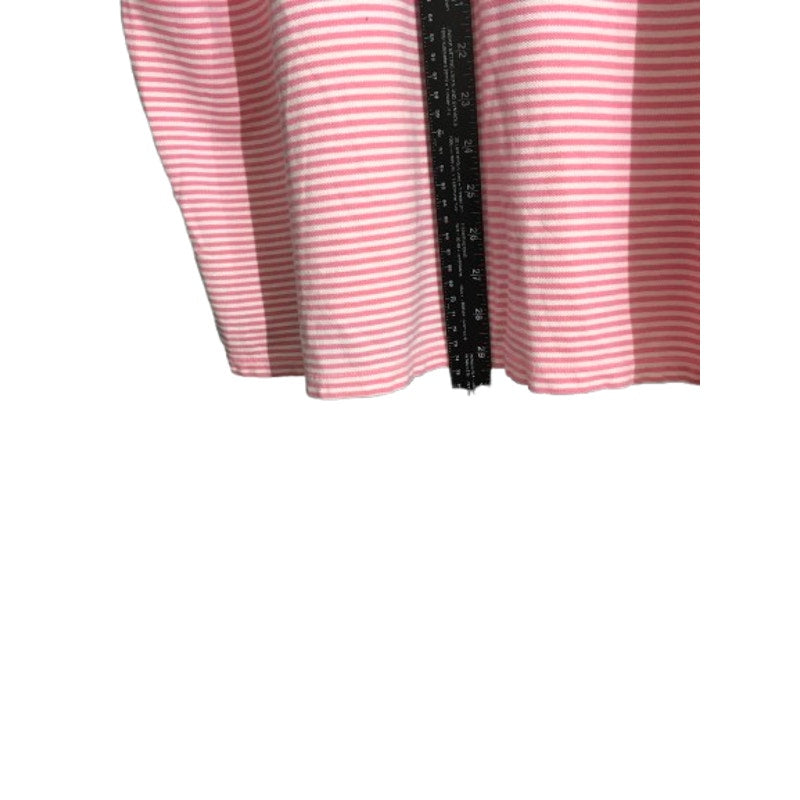 Vineyard Vines Light Pink & White Striped Polo XXL - Preppy, Coastal, Classic