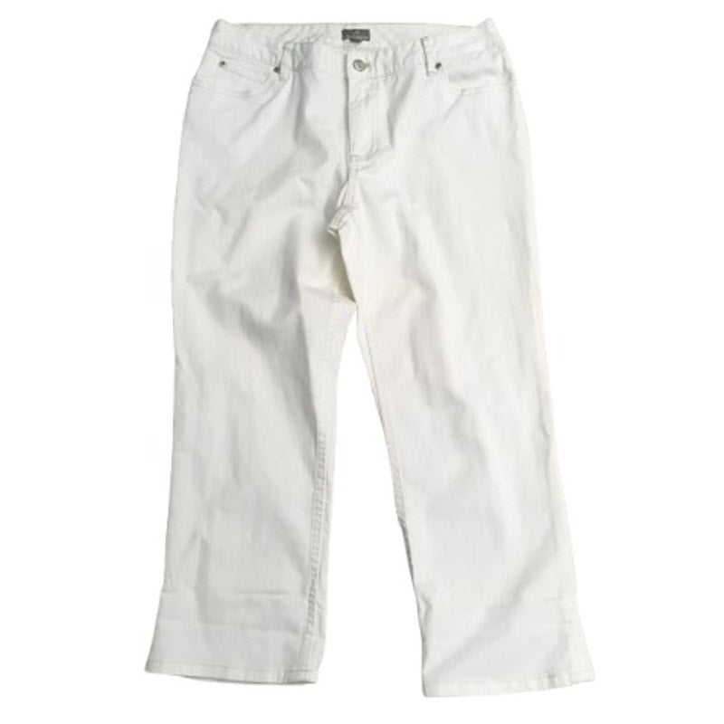 J.Jill Cream Authentic Fit Below Stretch Pants 8 – Minimalist, Classic, Casual