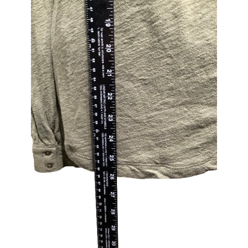 Pilcro Army Green Ruffle Sleeve Button-Down, Size XS - Boho, Feminine, Casual