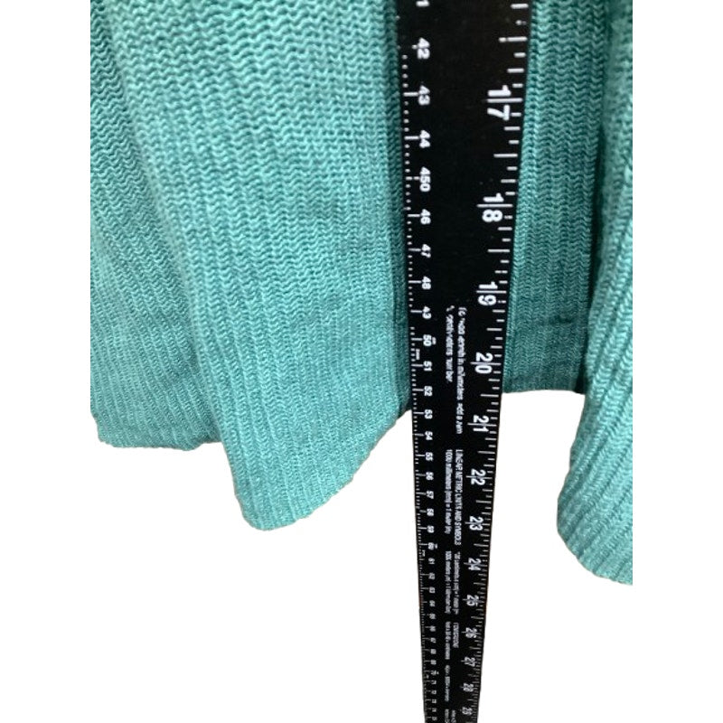 Eileen Fisher Green Silk Blend Cardigan M - Elegant, Minimalist, Luxurious