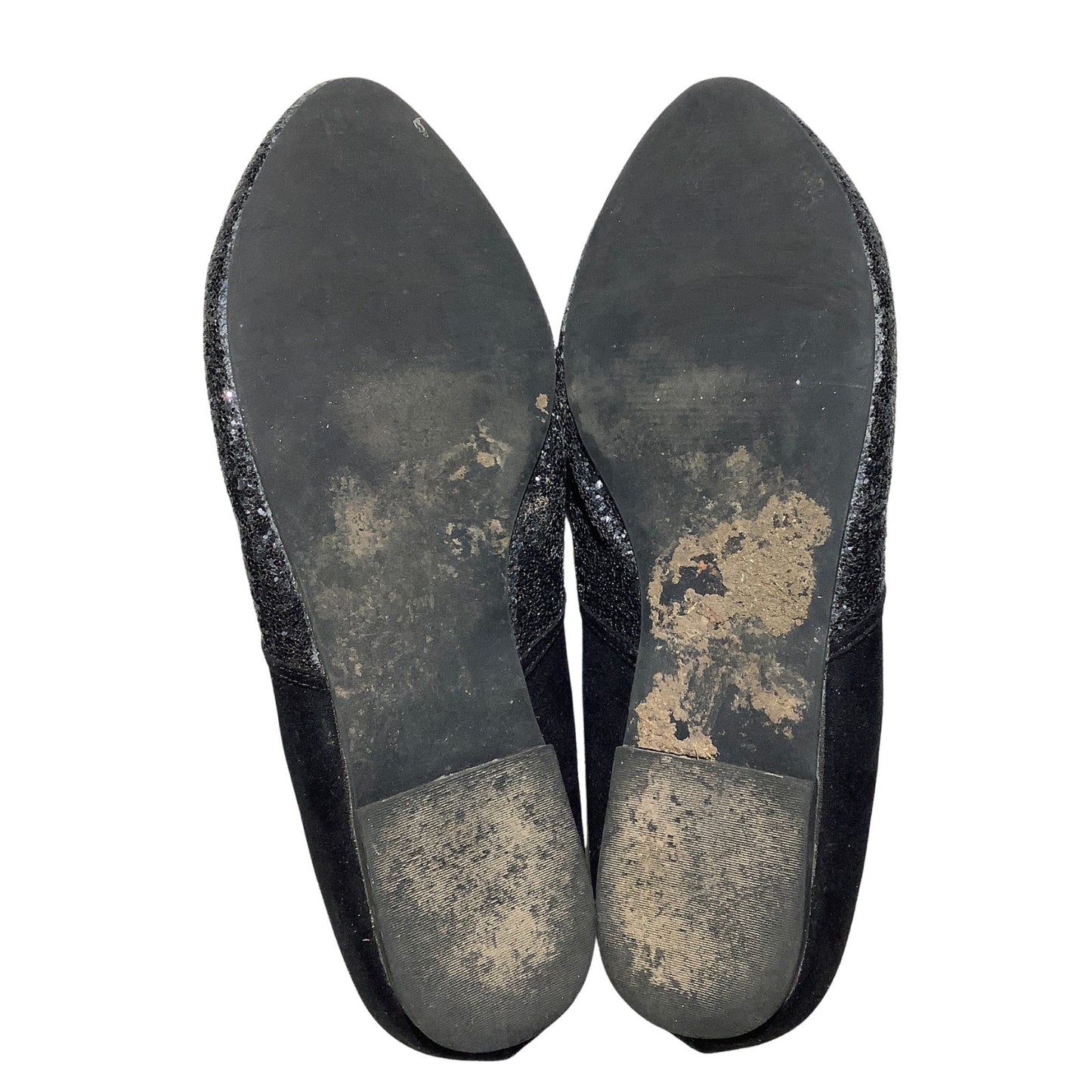 Torrid Black Glitter Ballet Flats Women’s Size 12W — Sparkle, Dressy, Comfort