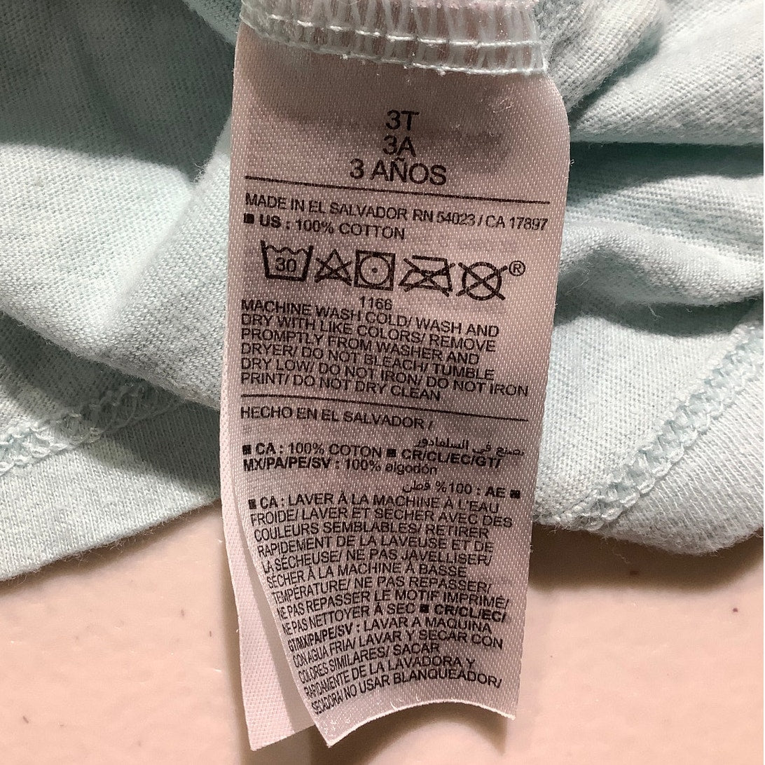 Old Navy Elsa Frozen Disney T-Shirt Infant Girls Size 3T – Graphic, Teal, Cotton