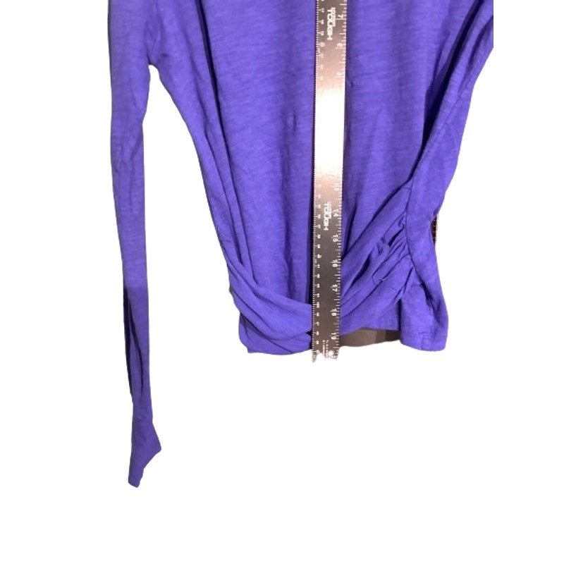 Pilcro Blue Long Sleeve Top Women’s Size Small – Stretch Waist, Cotton, Casual