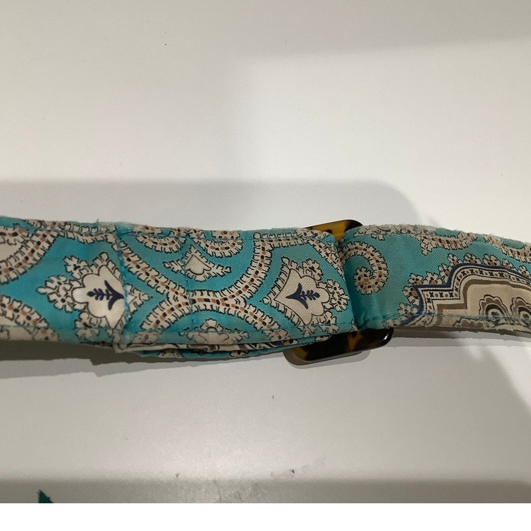 Vera Bradley Blue Beige Paisley Small Purse with Wear on Straps - Boho, Preppy