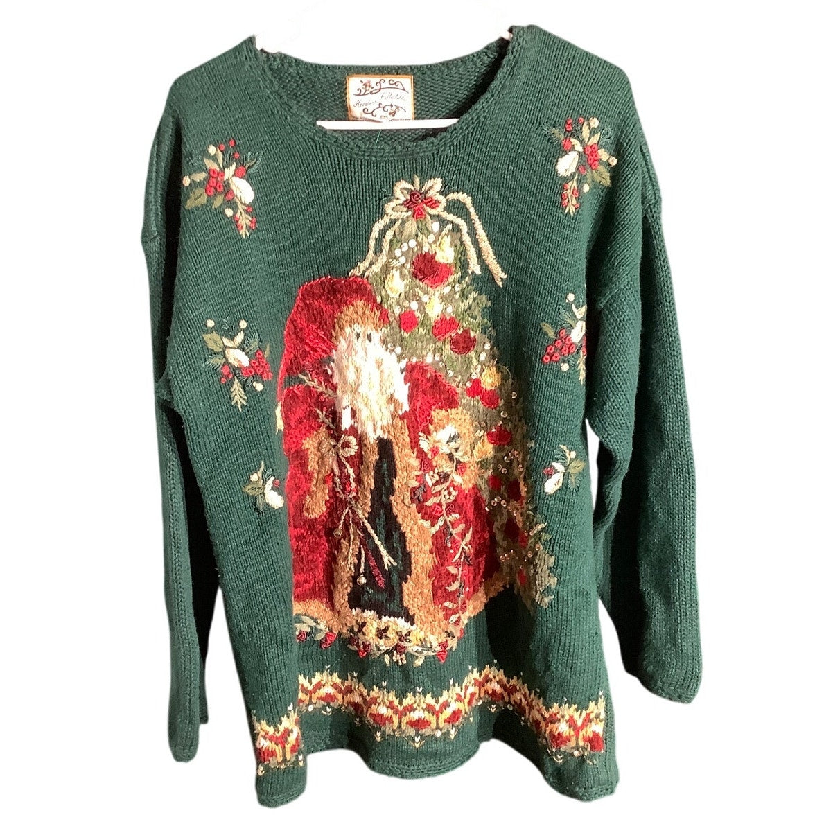 Heirloom Collectibles Christmas Sweater Women’s Large –Festive, Vintage, Holiday