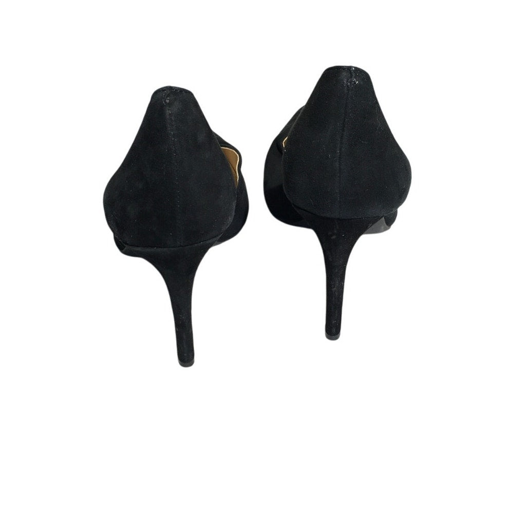 Vince Camuto Black Suede Heels Size 6.5M - Elegant, Minimalist, Office Siren
