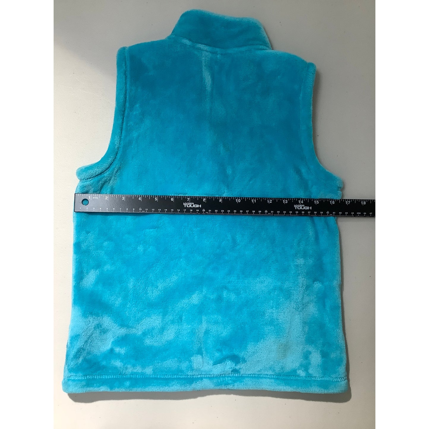 Lands’ End Fleece Vest, Teal, Kids LG 10–12 — Cozy, Full Zip, Comfy