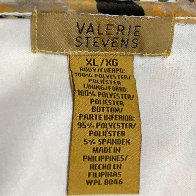 Valerie Stevens Sheer Paisley Blouse with Attached Tank XL, Boho, Whimsical