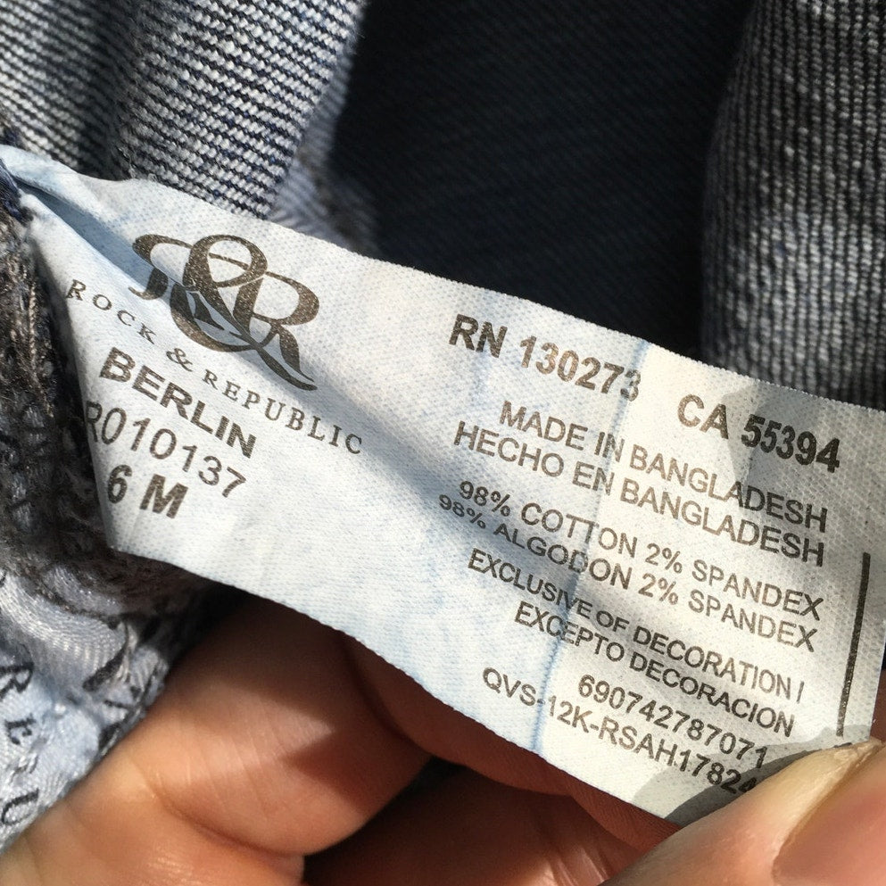 Rock & Republic Distressed Skinny Jeans Size 6 - Edgy, Streetwear, Casual