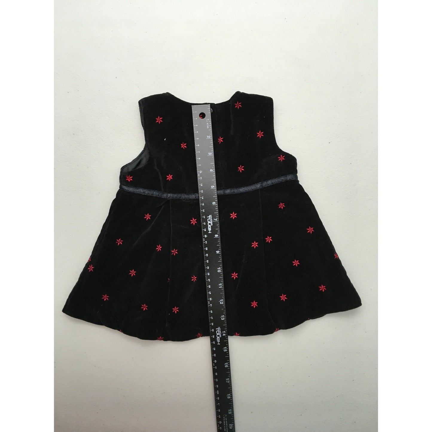 OshKosh Black Velvet Holiday Dress Size 12M - Vintage, Festive, Classic