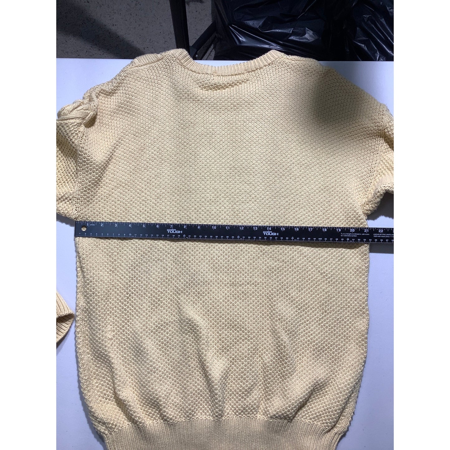 John Ashford Cable Knit Sweater Men’s Large – Classic, 100% Cotton, Crew Neck