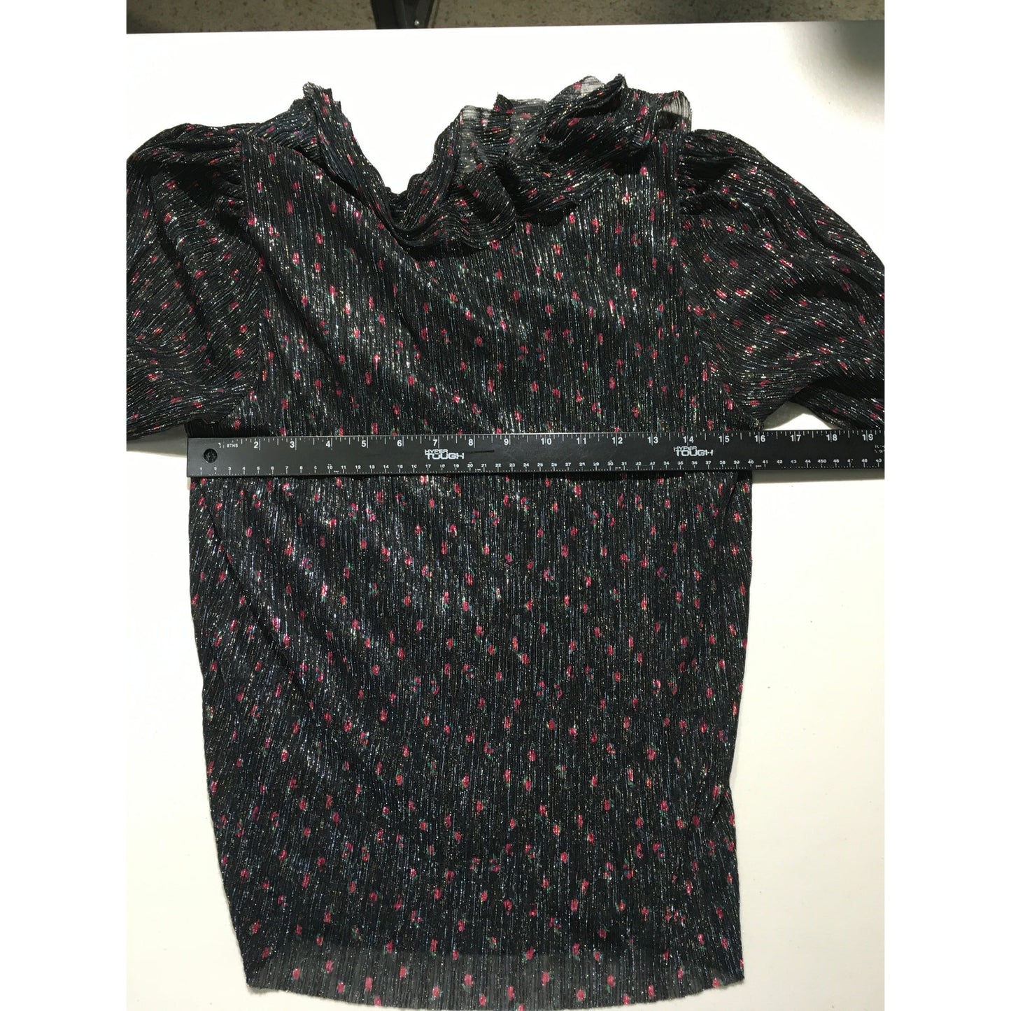 J. Crew Black Ruffle V-Neck Top Size S - Coquette, Romantic, Feminine