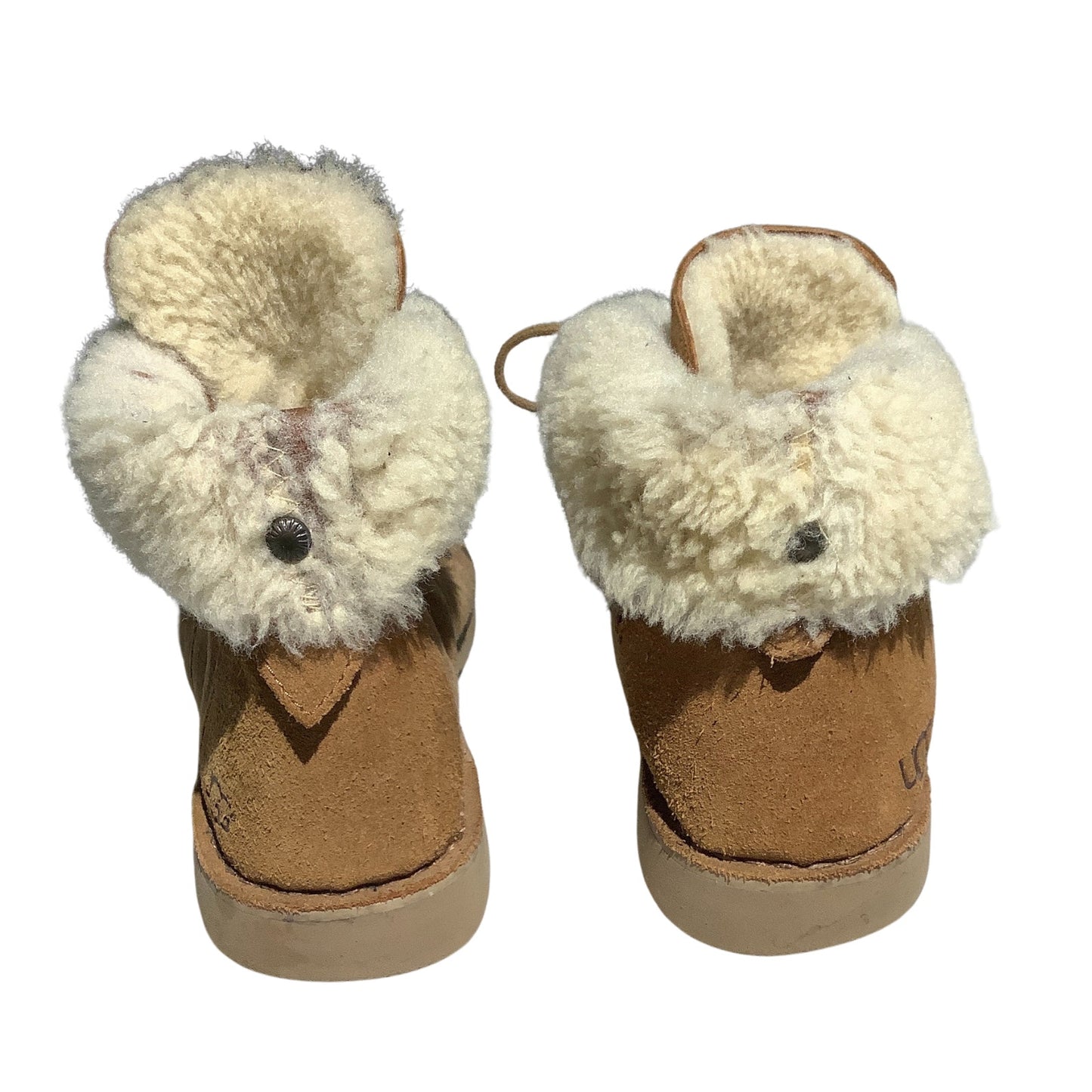 UGG Quincy Chestnut Suede Boots Women’s Size 10 – Cozy, Lace-Up, Shearling