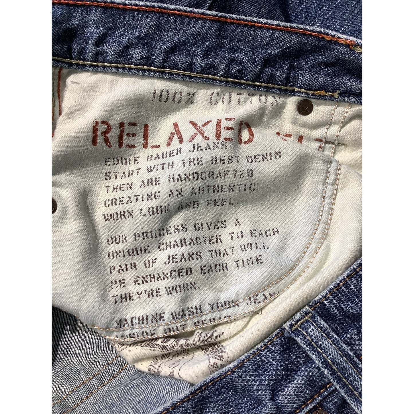 Eddie Bauer Men's Relaxed Fit Jeans Size 42x34 – Vintage, Casual, Grunge