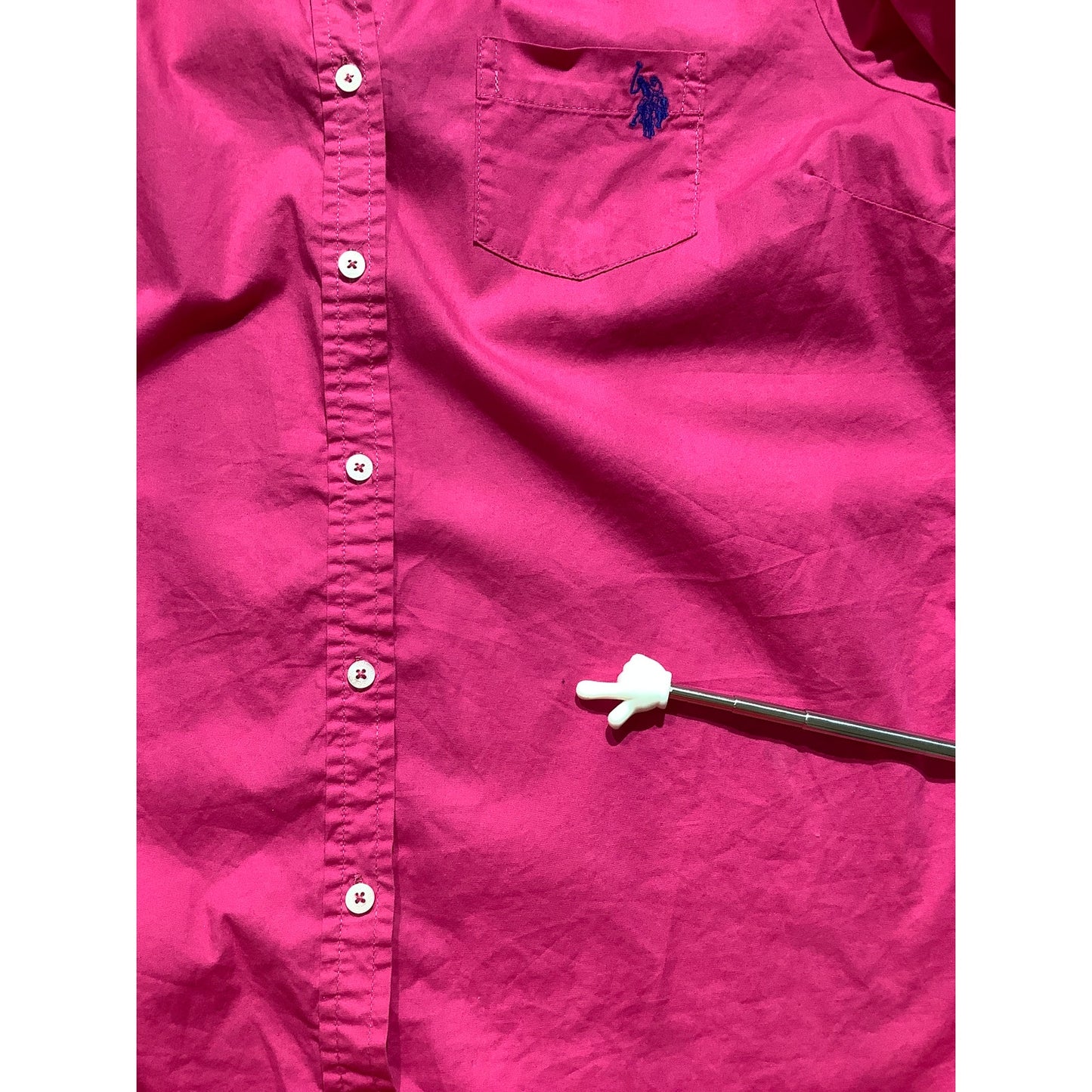 US Polo Association Button-Down Shirt Kids Size XL – Vibrant, Preppy, Casual