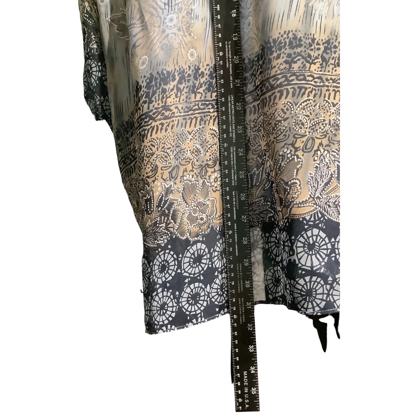 Maggie Barnes Blouse Women’s Size 2X – Boho, Flowy, Mixed Print