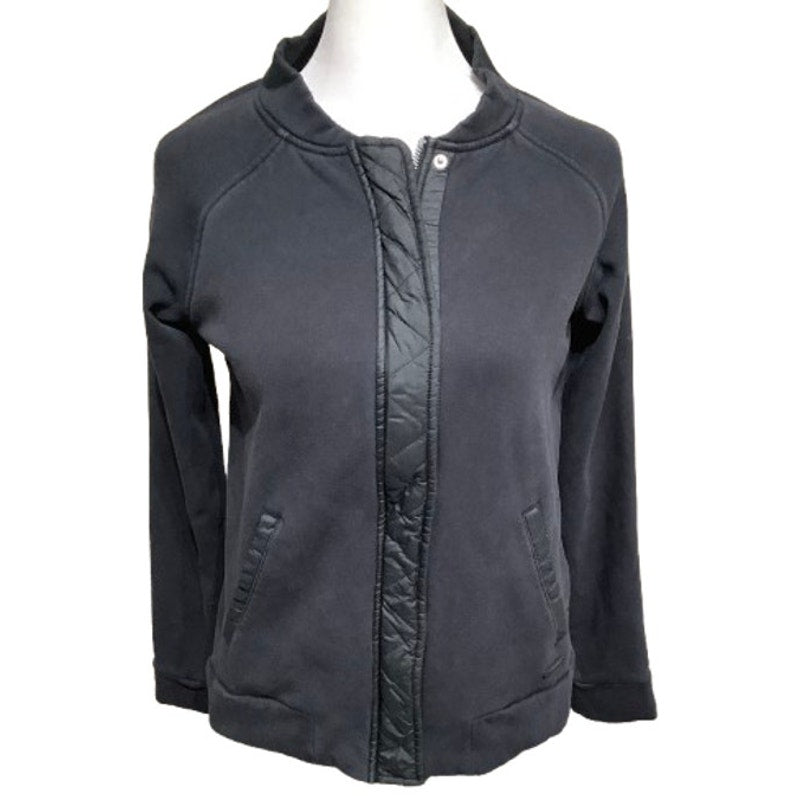 Athleta Black Zip-Up Jacket XS - Cozy, Minimalist, Athleisure