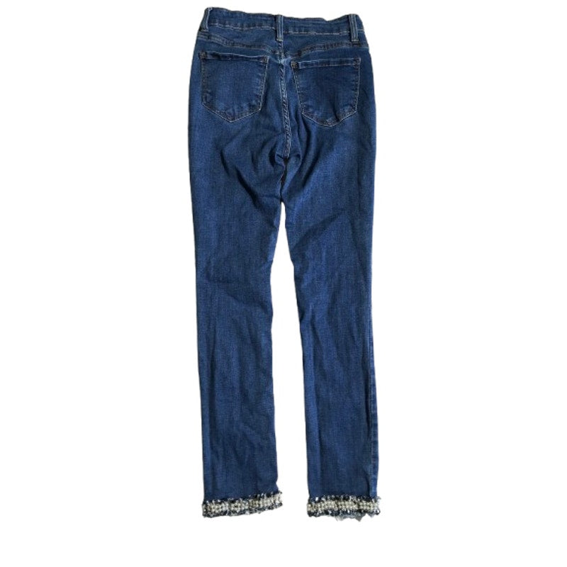 Vocal Pearl Cuff Jeans Size S - Feminine, Glam, Y2K