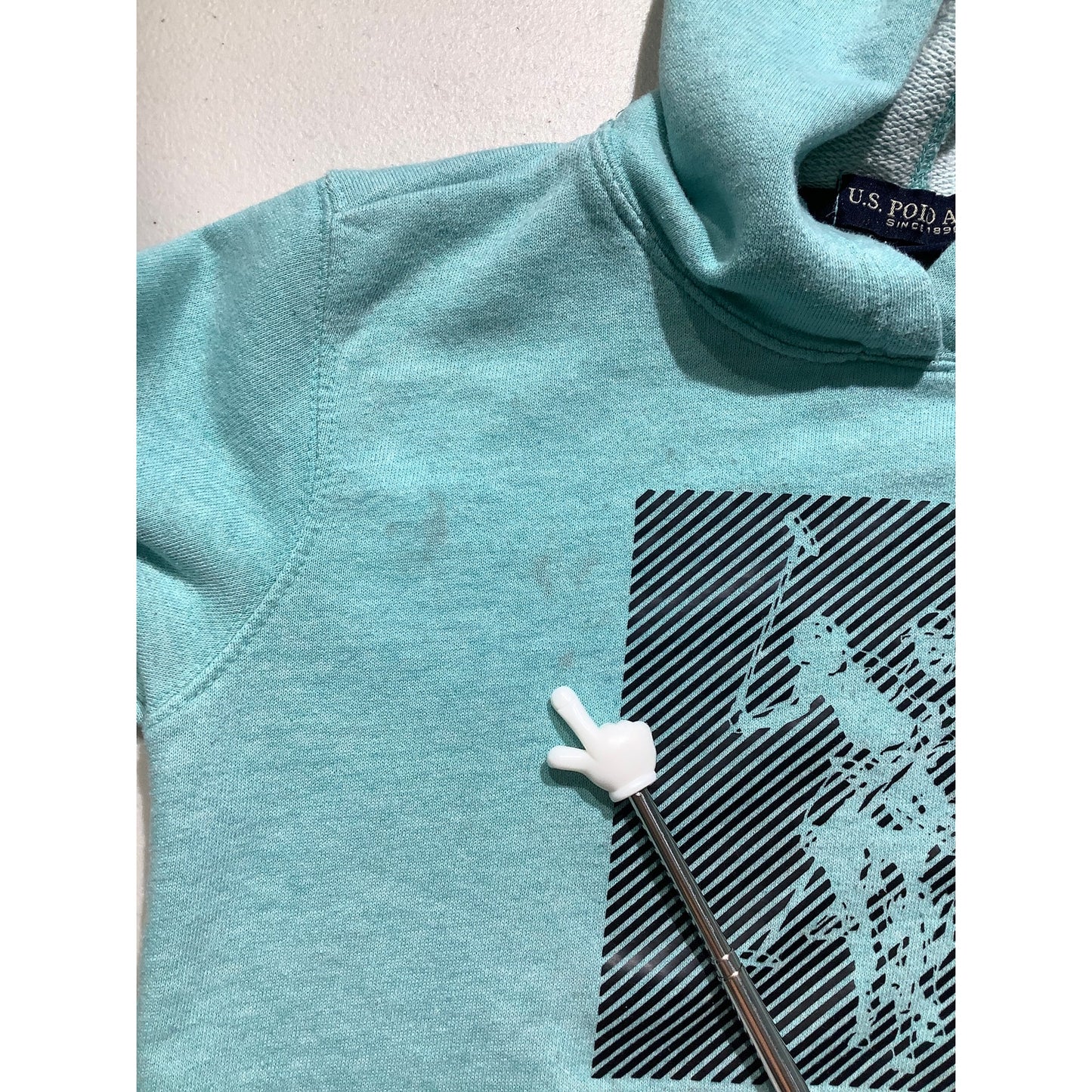 U.S. Polo Assn. Teal Hoodie Child Size 8 – Casual, Graphic, Pullover