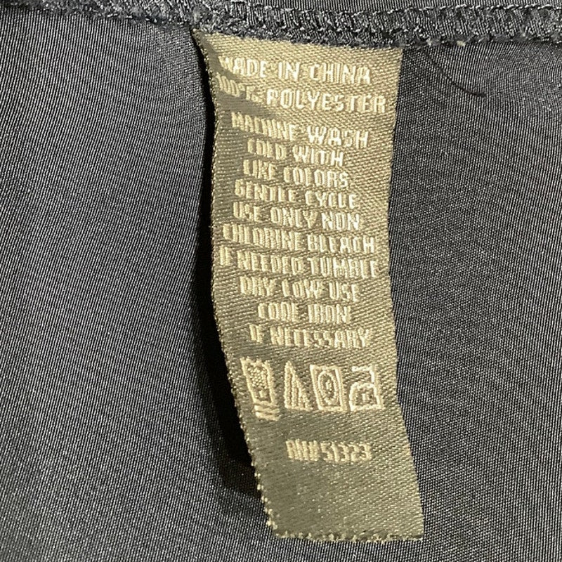 Vince Camuto Size Large Blue & Cream Colorblock Short Sleeve Blouse Office Siren