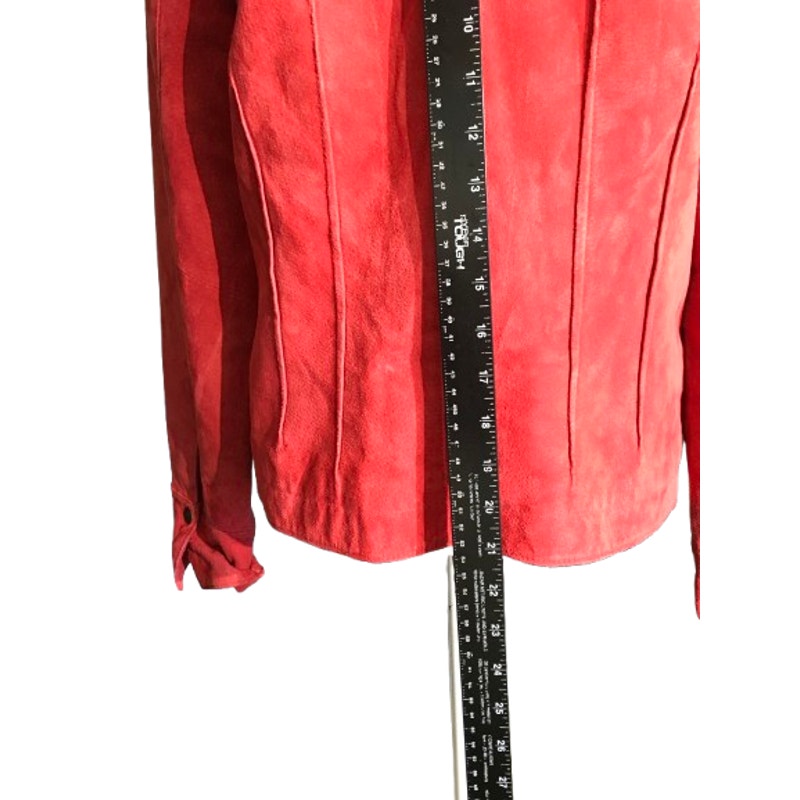 AMI Red Suede Jacket Size M – Western, Mobwife, Modern