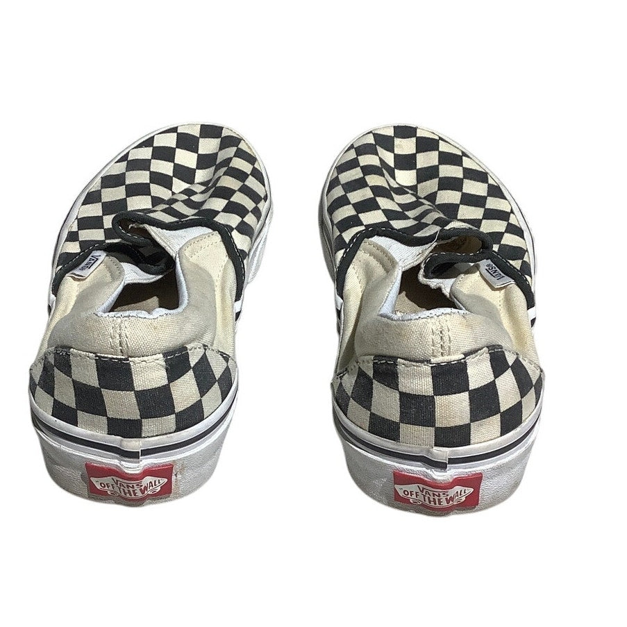 Vans Classic Slip-On Shoes Size 6 Men / 7.5 Women — Black, White, Checkerboard
