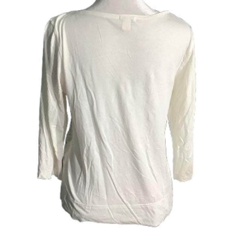 J.Crew White Lace Overlay Top Women’s Small – Elegant, Embroidered, 100% Cotton