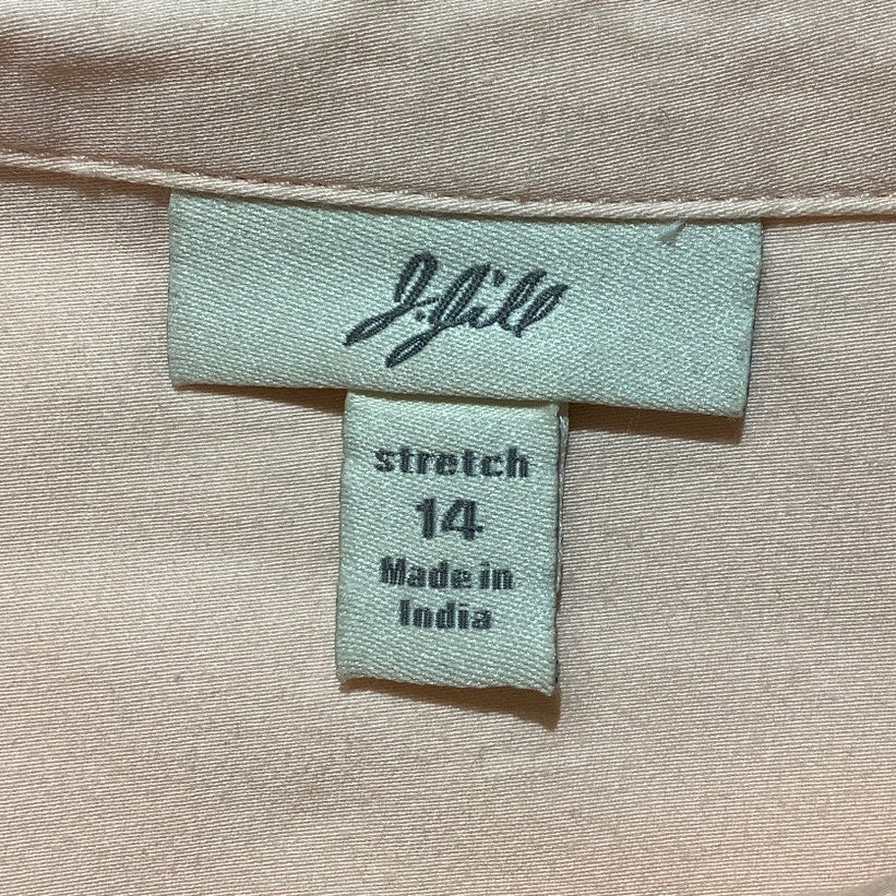 J. Jill Peach Button-Up Shirt Women’s Size 14 – Classic, Collared, Long Sleeve