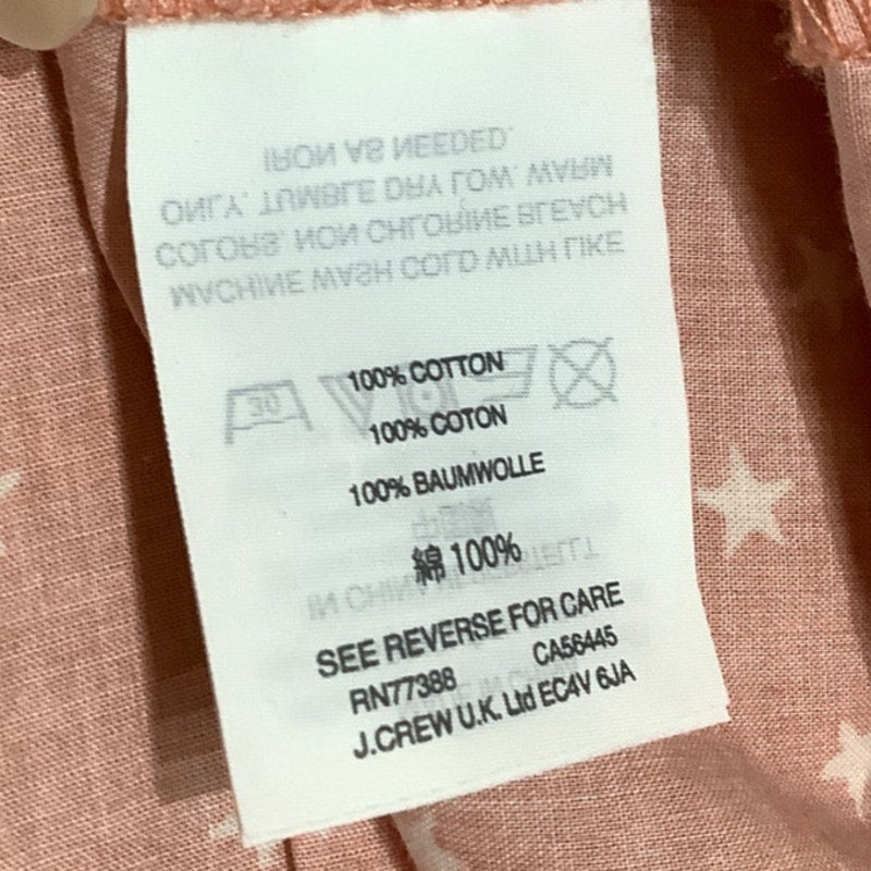 Madewell Peach Star Print Wrap Top Sz M Casual Boho 100% Cotton