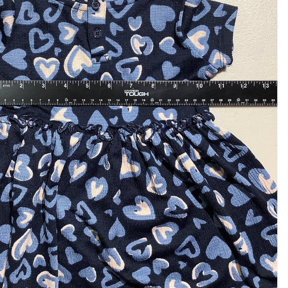 Dip Heart Print Baby Dress Infant Size 12-18 Months — Cute, Casual, Soft