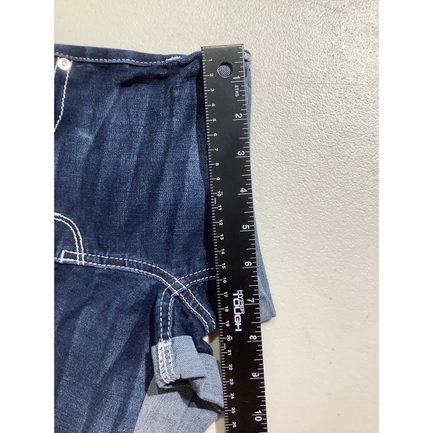 Seven7 Girls Denim Shorts Size 8 – Stretch Waistband, Rolled Cuffs, Casual