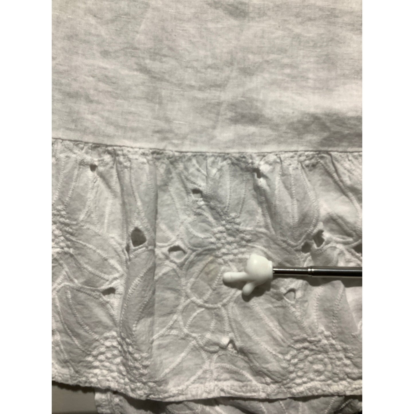 Terzo Millennio Linen Cotton Top Women’s Size S – Boho, Lightweight, Embroidered