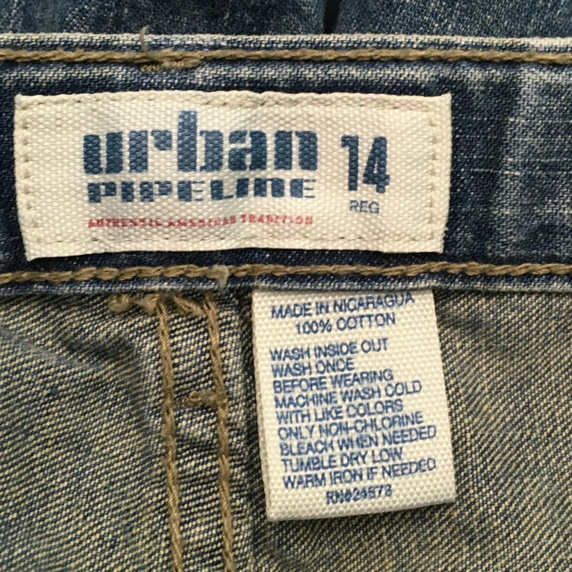 Urban Pipeline Denim Jeans Size 14 Regular - Vintage, Casual, 90s Aesthetic