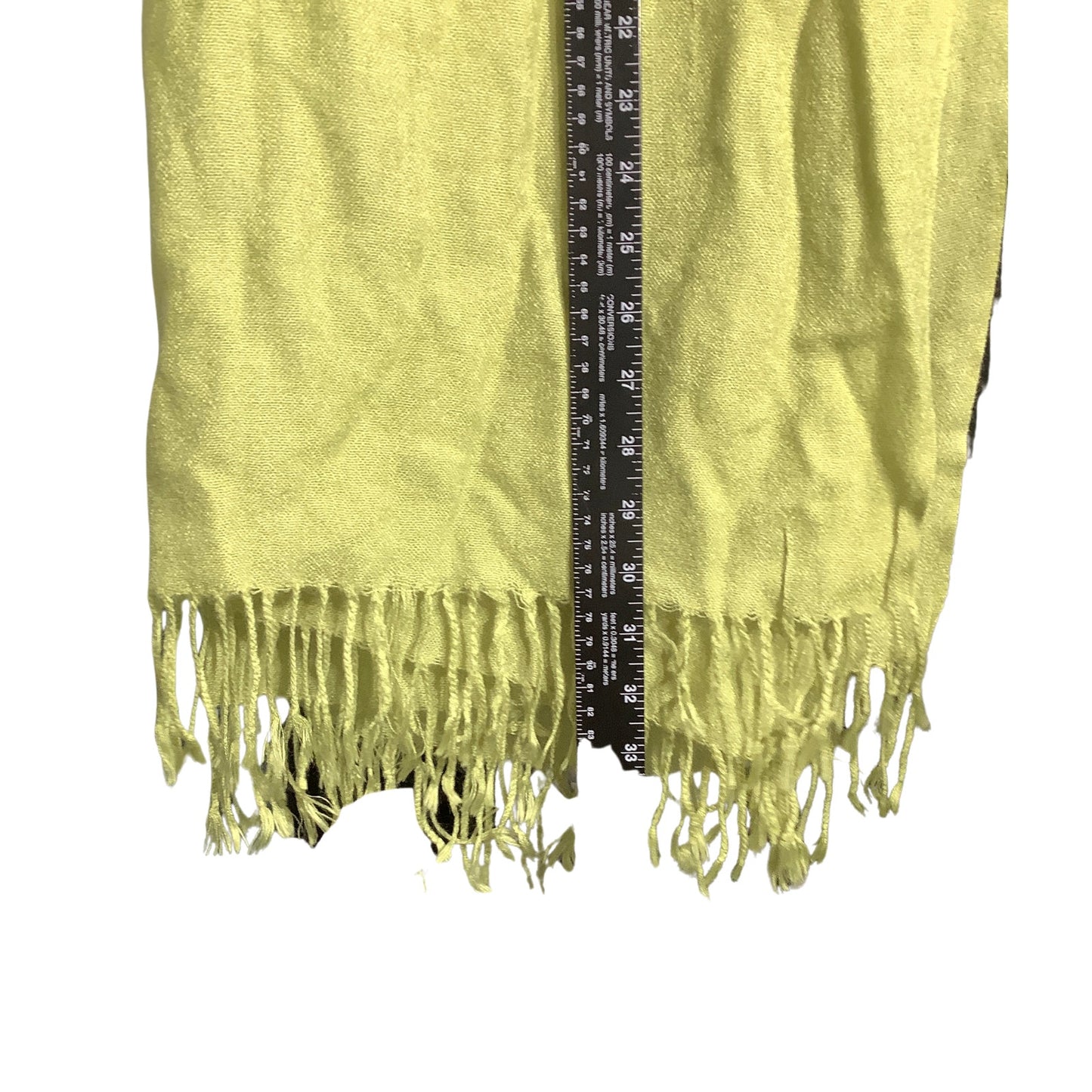 Pashmina Lime Green 70% Cashmere Woven Scarf Wrap — Boho, Classic, Chic