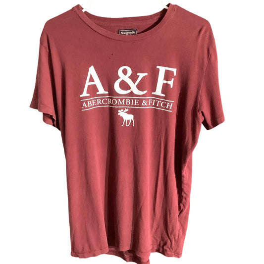 Abercrombie & Fitch Burgundy Logo Tee Size M – Y2K, Streetwear, Casual