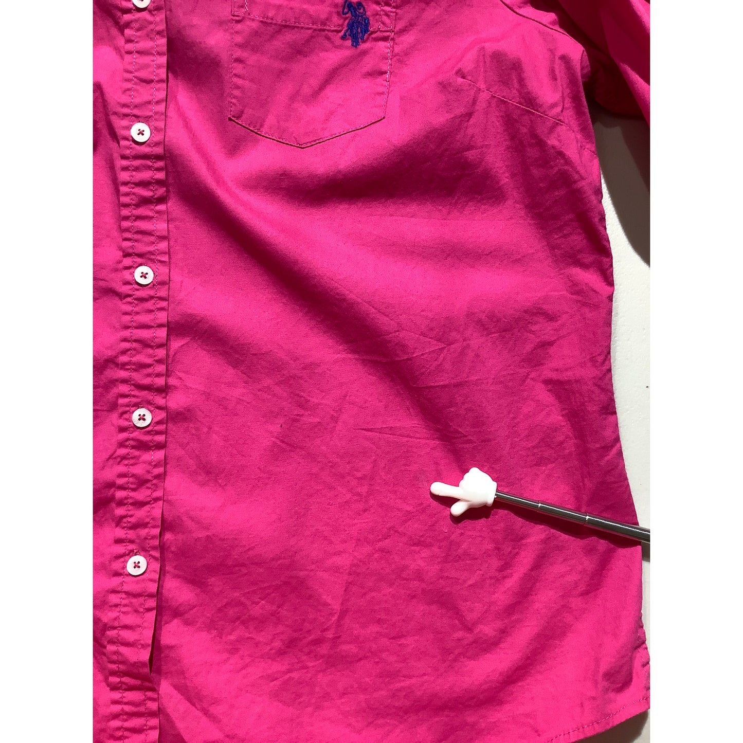 US Polo Association Button-Down Shirt Kids Size XL – Vibrant, Preppy, Casual