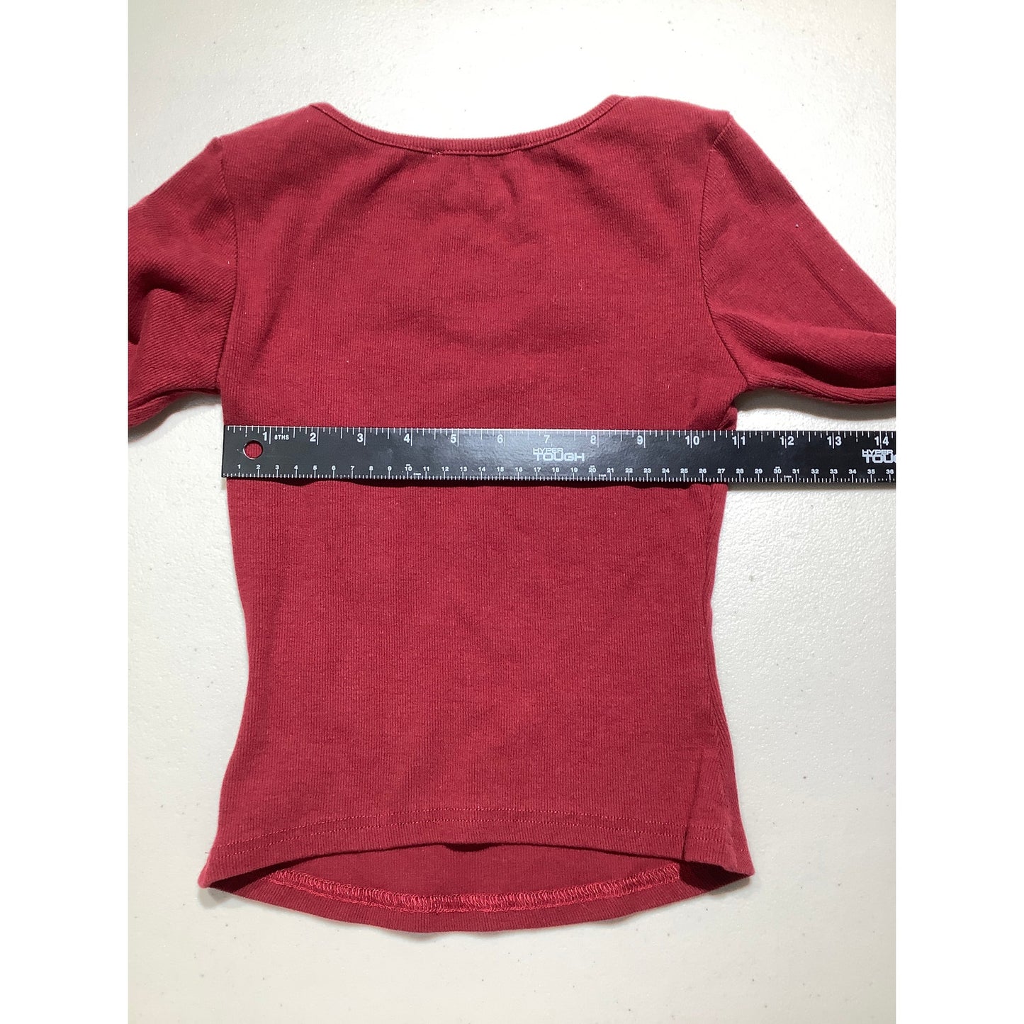 Princess Polly Kids Red Knit Long Sleeve Top Size 2 — Minimal, Casual, Classic