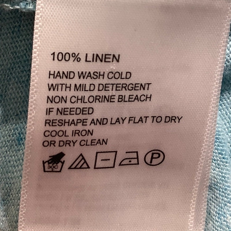 Tommy Bahama Light Blue T-Shirt Women’s Large – Relaxed, 100% Linen, Scoop Neck