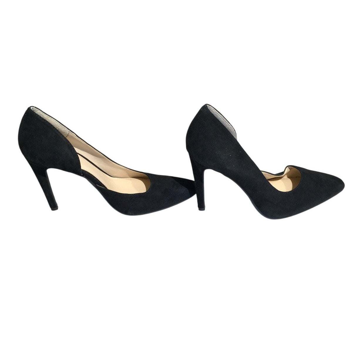 Vince Camuto Black Suede Heels Size 6.5M - Elegant, Minimalist, Office Siren