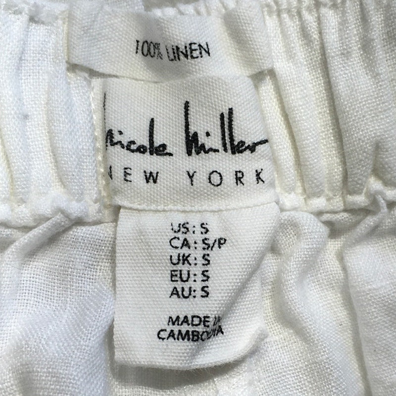 White 100% Linen Pants Size Small – Coastal, Minimalist, Resortwear