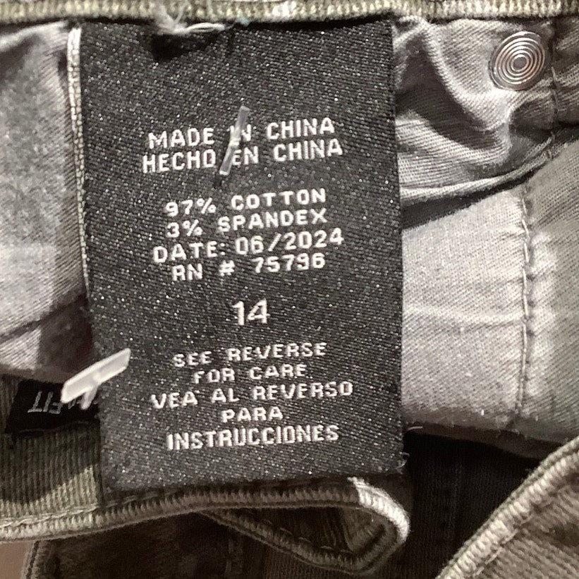 Waimea Kid's Cargo Pants Size 14 — Green, Camo, Utility