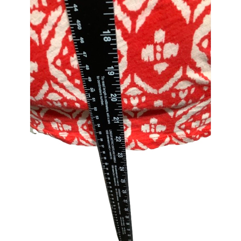 J.Crew Red & White Cat's Eye Print Tee Size M - Boho, Preppy, Casual