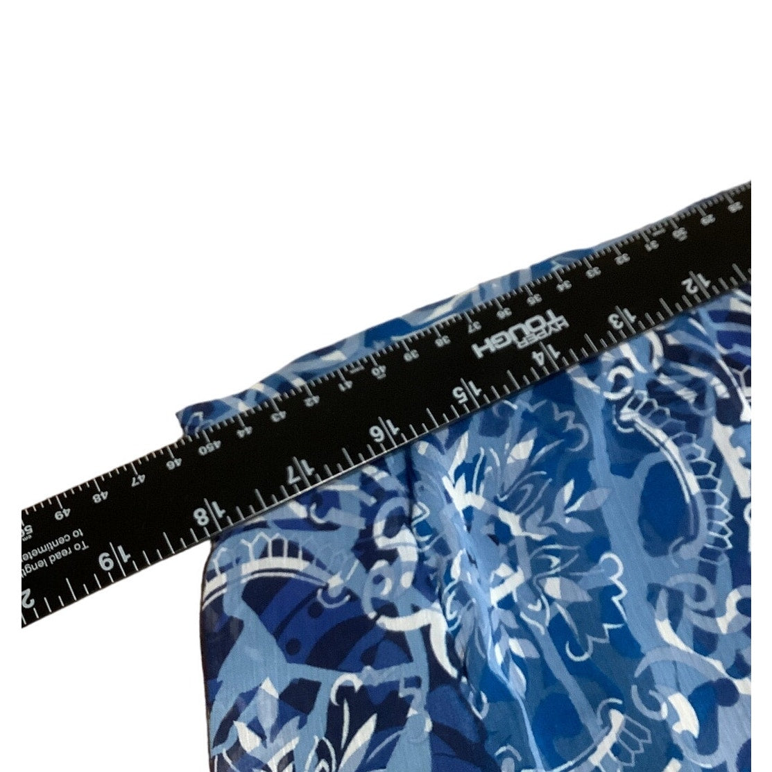 Elementz Blue and White Skirt, XL, Floral Print, A-line, Fairy,