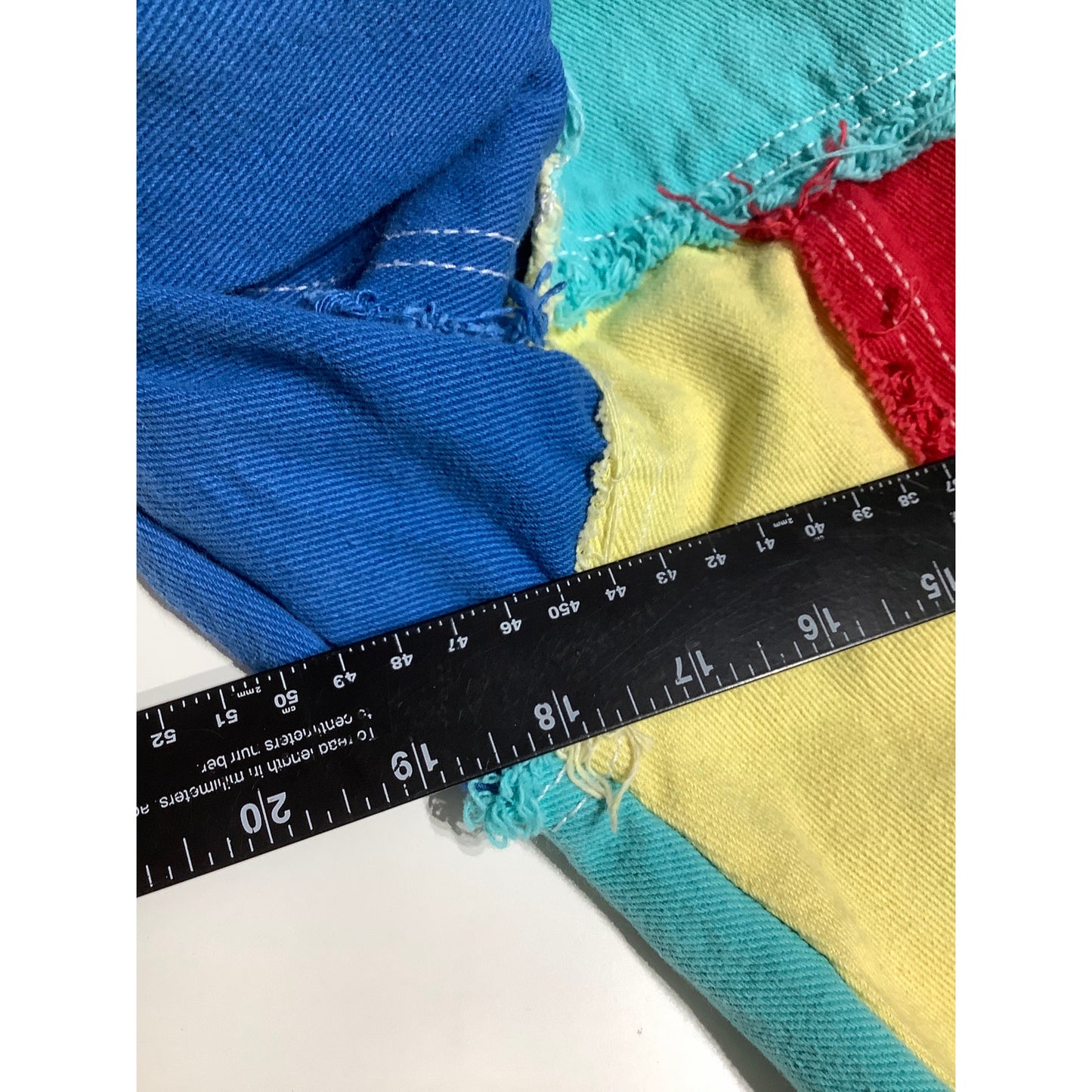 Bright Patchwork Cropped Denim Jacket S - Colorful Y2K, Grunge, Streetwear