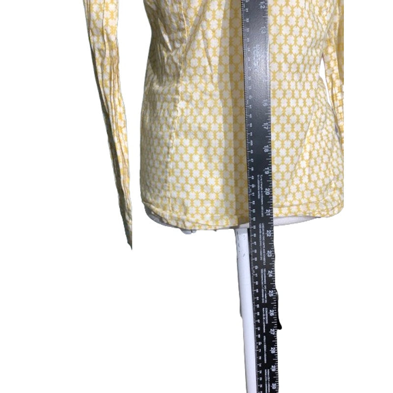 J.Crew Printed Button-Up Shirt Women’s 2 – Collared, 100% Cotton, Long Sleeve