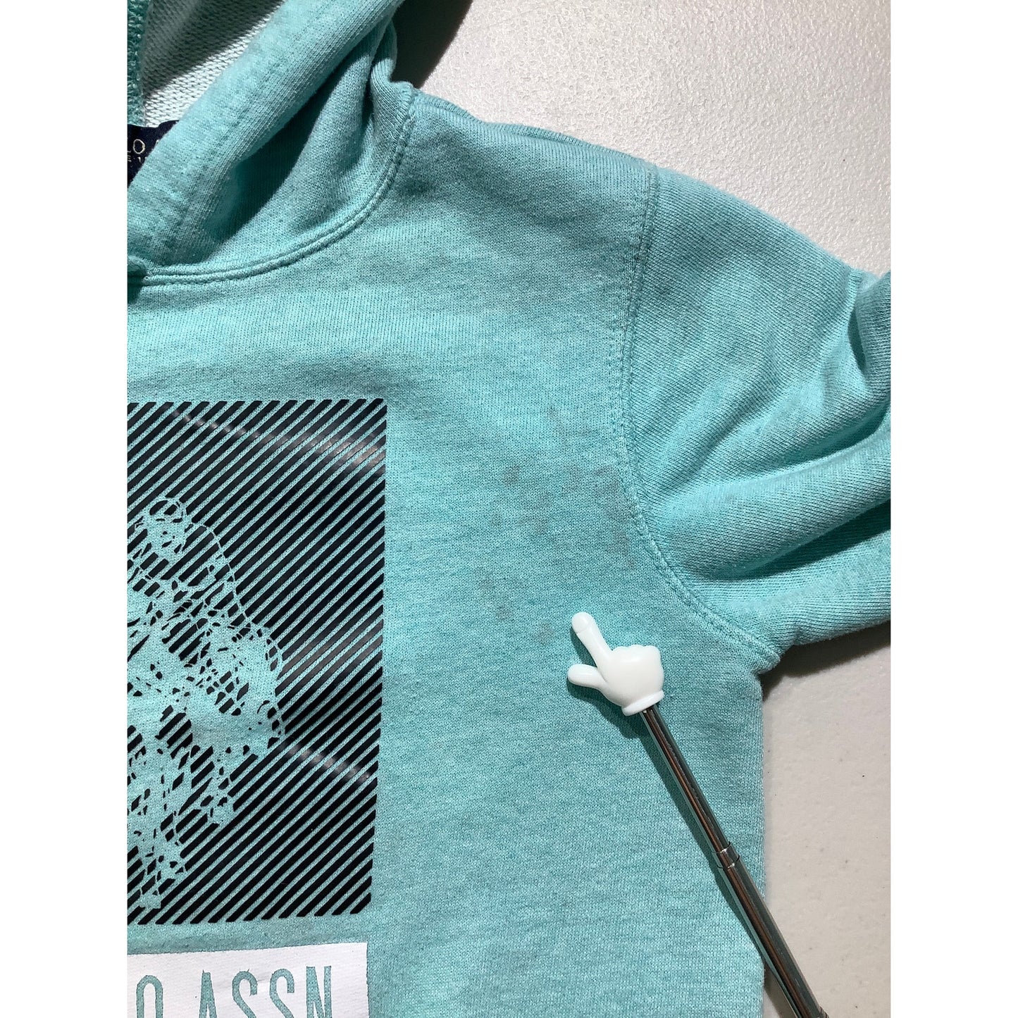 U.S. Polo Assn. Teal Hoodie Child Size 8 – Casual, Graphic, Pullover