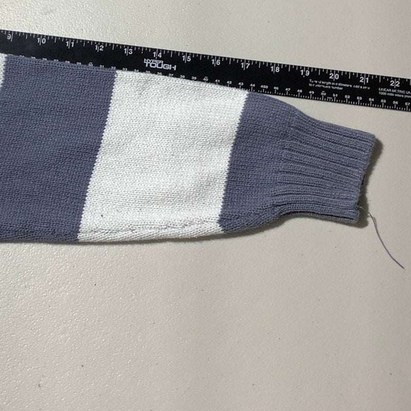 Hollister Light Blue White Striped Sweater Women S — Knit, Casual, Cozy