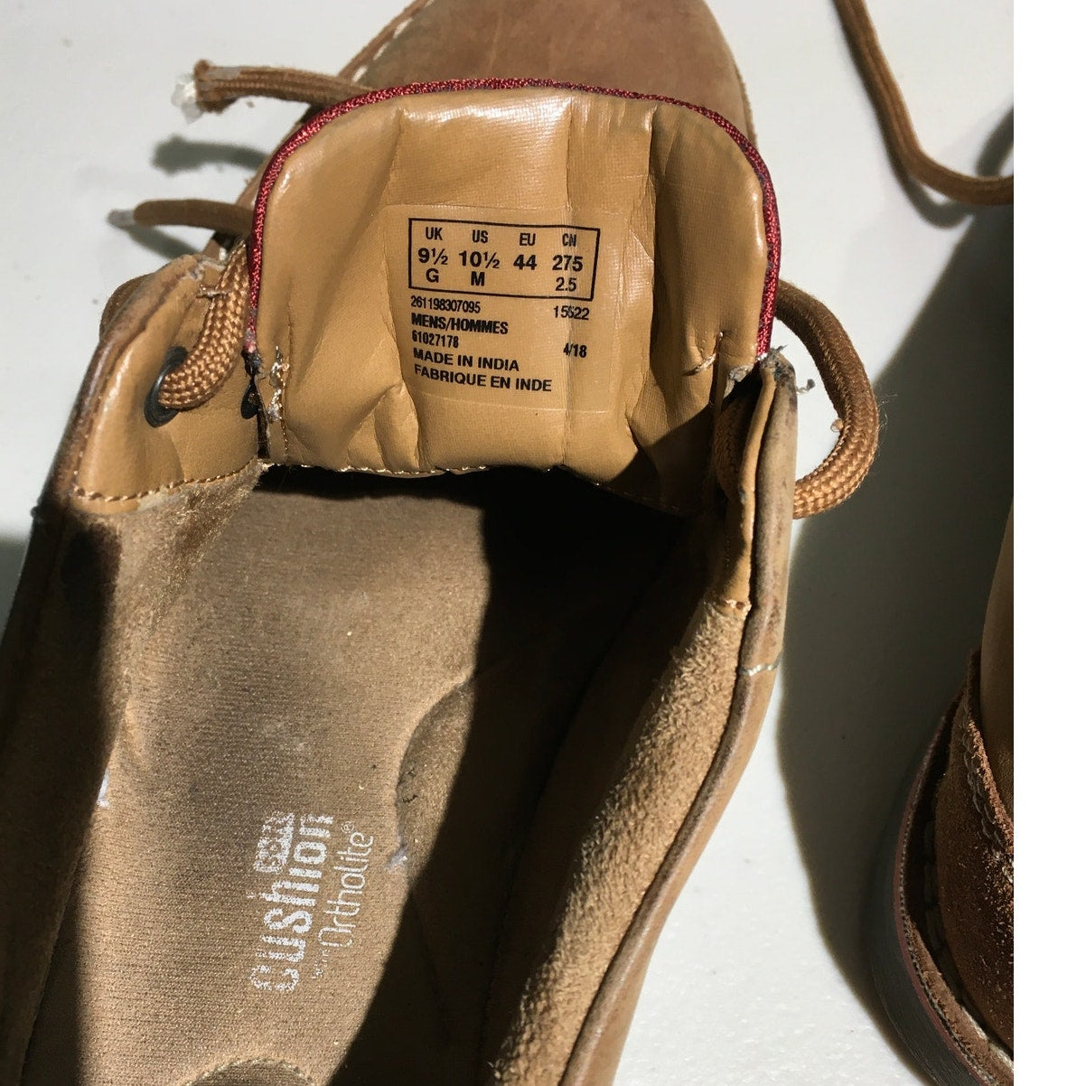 Clarks Edgewick Tan Leather Shoes Size 10.5 - Classic, Comfortable, Rugged