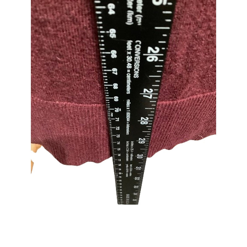 Massimo Dutti Mulberry Maroon Cardigan S – Minimalist, Lightweight, Silk Blend